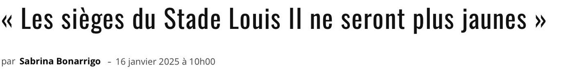 Enfin une « bonne »nouvelle🔴⚪️🔴⚪️
<a href="/RetB100ans/">SiègesR&B</a> <a href="/ULTRASMONACO94/">Ultras Monaco 1994</a> <a href="/AS_Monaco/">AS Monaco 🇲🇨</a> 
#ASMonaco