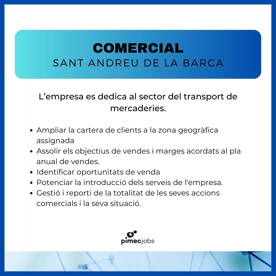 PimecFormacio's tweet image. Com cada dijous, des de #PIMECjobs, t'informem d'aquests nous processos de selecció a través del Programa #30plus

Si hi estàs interessat/ada, només has d'anar al nostre perfil de Linkedin per aplicar a les ofertes i, el nostre equip contactarà amb tu.

👉 bit.ly/3Ce2MOn