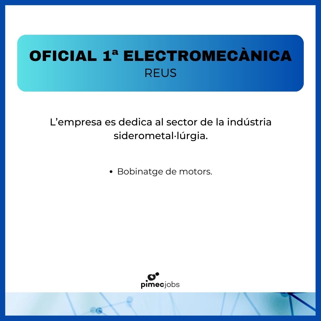 PimecFormacio's tweet image. Com cada dijous, des de #PIMECjobs, t'informem d'aquests nous processos de selecció a través del Programa #30plus

Si hi estàs interessat/ada, només has d'anar al nostre perfil de Linkedin per aplicar a les ofertes i, el nostre equip contactarà amb tu.

👉 bit.ly/3Ce2MOn