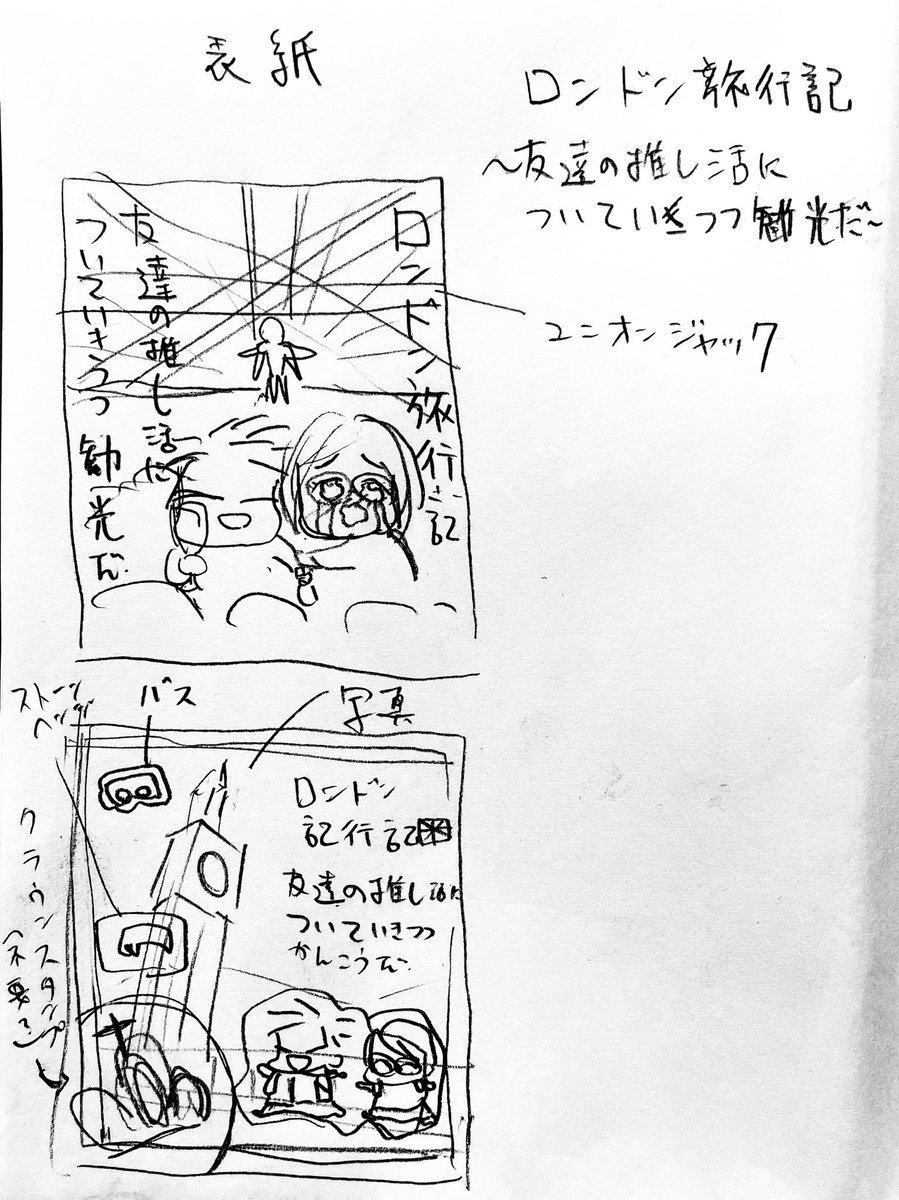 COMITIA151
2025年2月16日(日)
東京ビッグサイト
カマンベール牧場で出る予定です。
ロンドン旅行記の新刊が出ればいいな〜という感じです。
画像は表紙案です。