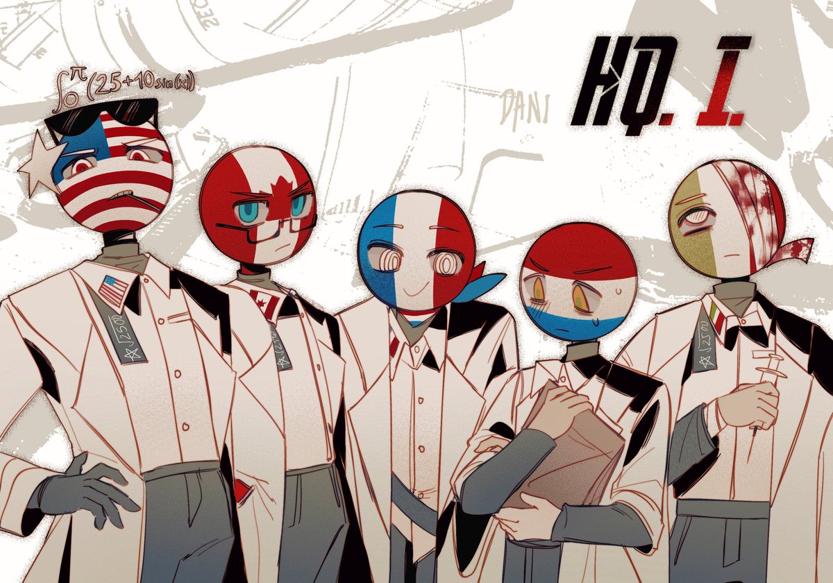 🇺🇲🇨🇦🇨🇵🇳🇱🇮🇹! #countryhumans #カントリーヒューマンズ