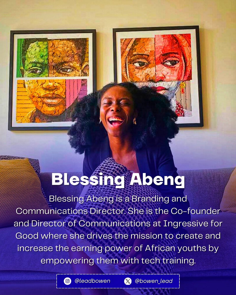 Leadbowenuni's tweet image. LEAD Conference celebrates Blessing Abeng, a true leader in branding &amp;amp; communications!🙌🙌
Join us as we honour her remarkable achievements!🤩🤩
#WomenInLeadership #LEADConference #lead25 #ComingSoon #LeadConferenceCommunity