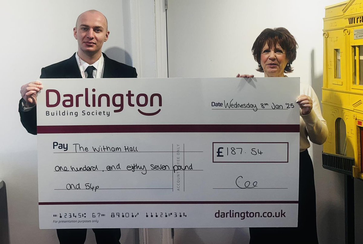 The Witham (@barneywitham) on Twitter photo A huge thank you to the Barnard Castle branch of <a href="/DarlingtonBS/">Darlington BS</a> for donating £187.54 to The Witham & pledging 14 volunteer hours each for 2025! We’re so grateful for your support! 💚 #community #local #support #charity A huge thank you to the Barnard Castle branch of <a href="/DarlingtonBS/">Darlington BS</a> for donating £187.54 to The Witham & pledging 14 volunteer hours each for 2025! We’re so grateful for your support! 💚 #community #local #support #charity