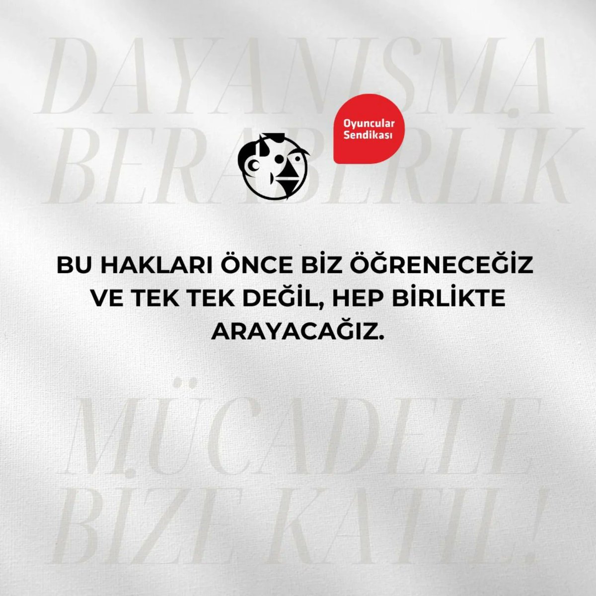 Oyuncular Sendikası (@oyuncusendika) on Twitter photo Önce biz öğreneceğiz. Önce biz öğreneceğiz.