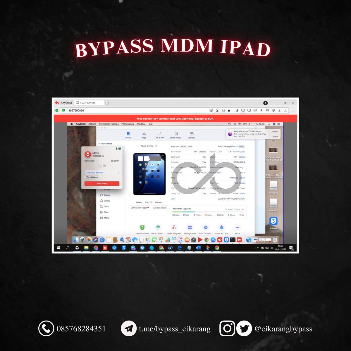 cikarangbypass's tweet photo. Successfull Reports ☕️

✅ iPads 10th Gen MDM
✅ iPhone X Bypass Cell https://t.co/tv9XCBAGmC