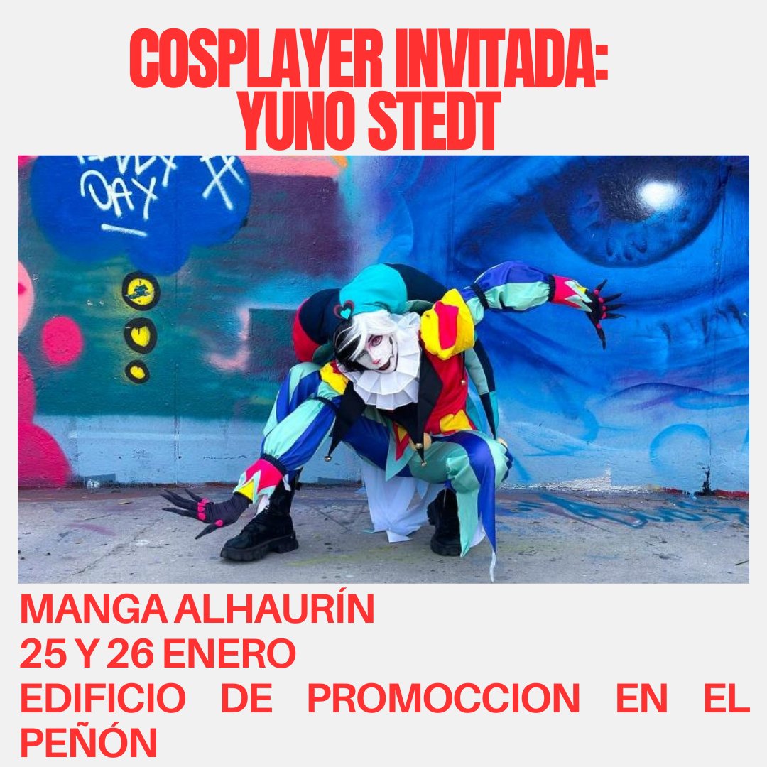 Comenzamos con los invitados Cosplay para #mangaalhaurin como es el caso de <a href="/yuno_stedt/">Yuno Stedt</a>
