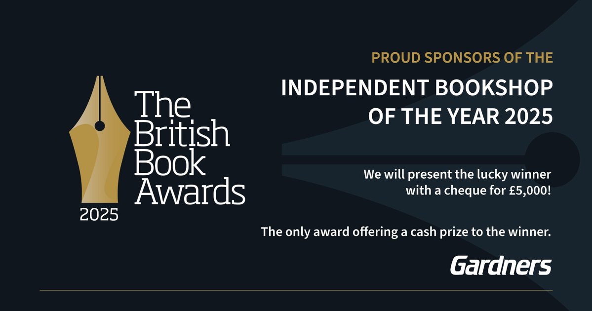 Gardners (@gardners) on Twitter photo Don't miss out! Submit your bookshop for the Independent Bookshop of the Year Award 2025 and you could win £5000!
Entry Deadline: Thursday, January 30th at 5:00 PM
Enter here: gardners.com/iboty
#BritishBookAwards #Nibbies <a href="/thebookseller/">The Bookseller</a> Don't miss out! Submit your bookshop for the Independent Bookshop of the Year Award 2025 and you could win £5000!
Entry Deadline: Thursday, January 30th at 5:00 PM
Enter here: gardners.com/iboty
#BritishBookAwards #Nibbies <a href="/thebookseller/">The Bookseller</a>