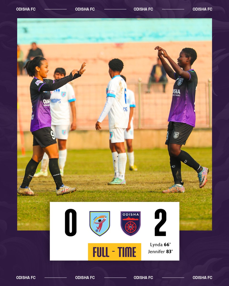 OdishaFCW's tweet photo. First win of the #IWL 2024-25 season courtesy Lynda and Jennifer's goals. 🔥💪
#OdishaFC #AmaTeamAmaGame #KalingaWarriors #OFCWomen #WomensFootball #HFCOFC #OFCW https://t.co/jlMMpjzhp0