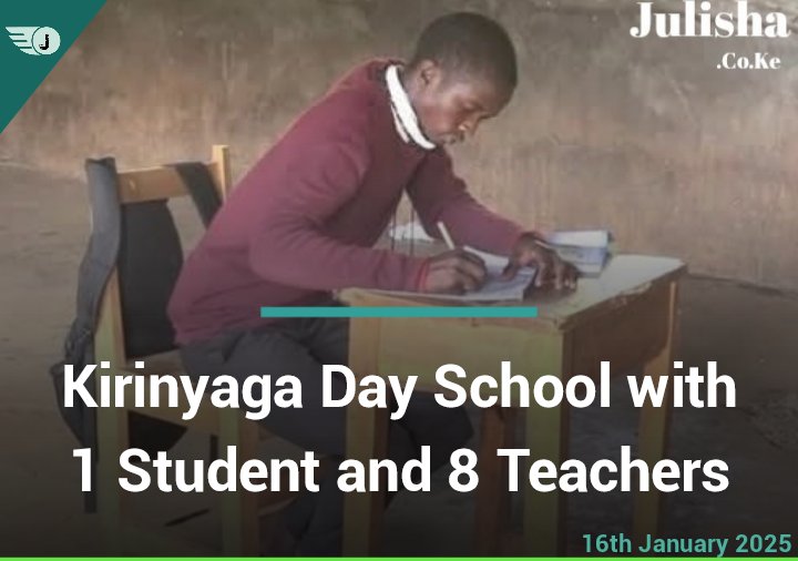 Goddie_Ke's tweet photo. Kirinyaga day school with 1 Student and 8 Teachers. Mugwandi Secondary School

The Localman, is the Headboy, Headgirl, Time keeper, DH prefect, Entertainment prefect, Games prefect, top student, last student, back bencher, CU chairman. Prefect, Noise maker. Ako na kengele anapigia walimu watoke break wakuje wamfunze.