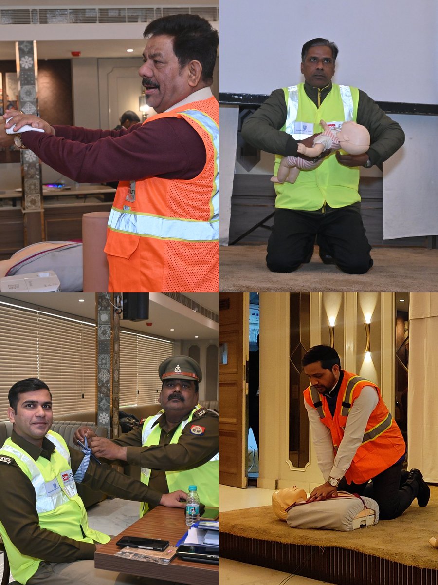 tpunnao's tweet image. आज दिनांक 16.01.2025 को सेव लाइफ फाउंडेशन आर्गेनाइजेशन की टीम द्वारा यातायात पुलिस, सिविल पुलिस व डायल 112 के अधिकारी/कर्मचारीयों को सड़क दुर्घटनाओ में घायलों के बचाव हेतु  बेसिक  ट्रॉमा लाइफ सपोर्ट ट्रेनिंग दी गई।
@Uppolice 
@uptrafficpolice 
@Igrangelucknow 
@unnaopolice