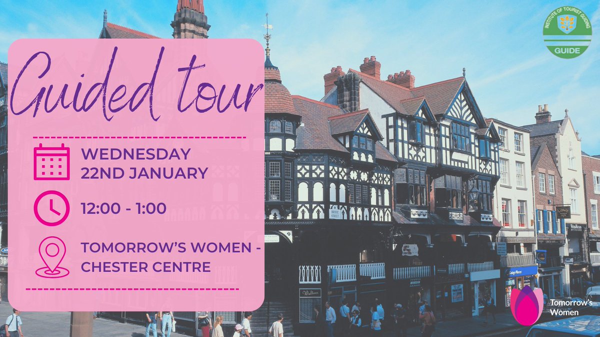 It may still be cold outside but now that the snow has gone, it is the perfect opportunity to get out and about.

Why not come along for a Walk and Talk led by Women of Chester Tour Guide- see the sights of our beautiful city and learn more about its history💗

#womenofchester