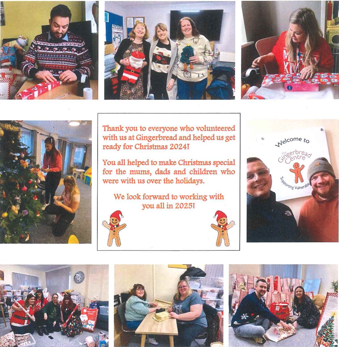 We had some great volunteers come into The Gingerbread Centre before Christmas helping to decorate the communal spaces, sorting Christmas donations and helping wrap the gifts for the many families we supported over the festive season. We couldn’t have done it all without you!