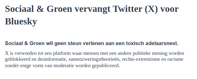 #Sociaal & Groen. The change you want to see. tweet media