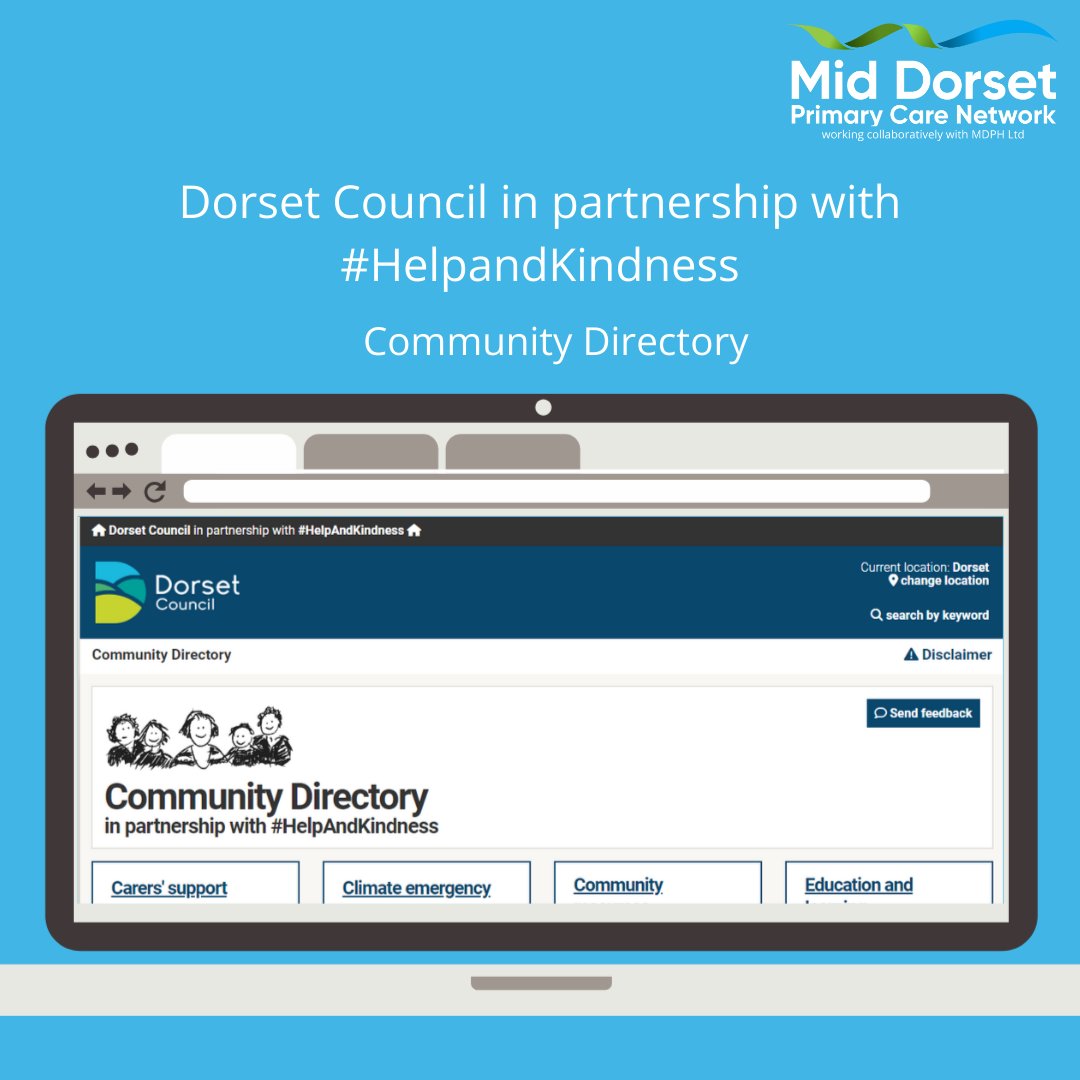 MidDorsetPCN's tweet image. 🌟 Discover the Dorset Community Directory! 🌟

Your one-stop resource for:
✅ Independent living support
✅ Post-hospital care
✅ Family guidance &amp;amp; activities
✅ Crisis help &amp;amp; well-being services
Get connected today: helpandkindness.co.uk/community-dire…
#DorsetSupport #CommunityDirectory