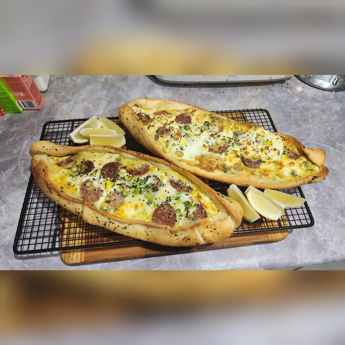MangledMelzy's tweet image. First time making Pide, they're tasty AF!