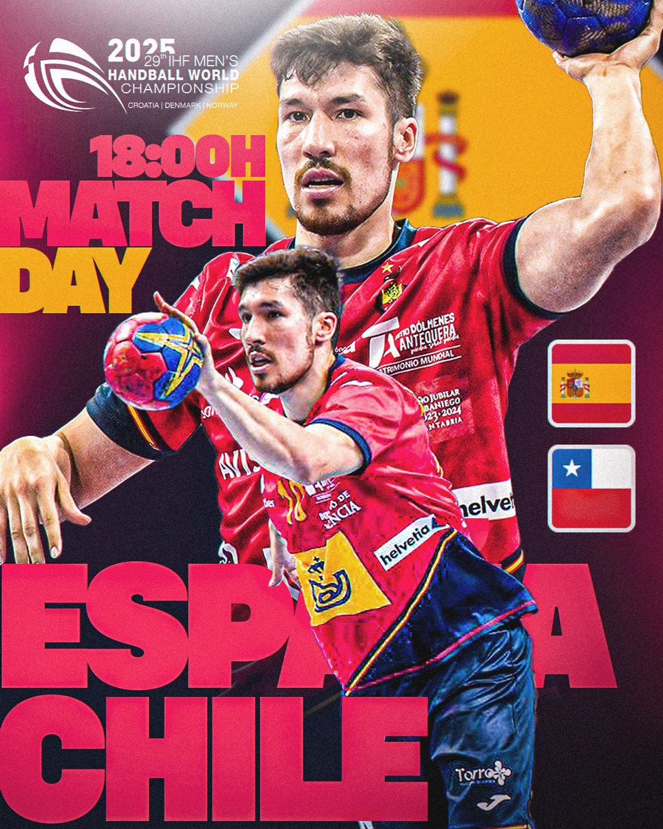Empieza el Mundial para nosotros! ❤️‍🔥

España 🇪🇸 vs 🇨🇱 Chile

#CRODENNOR2025 #InspiredByHandball