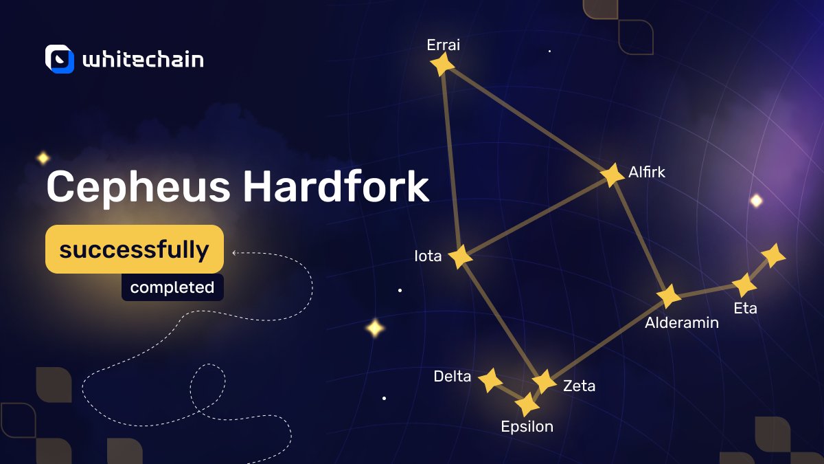We are happy to announce that Cepheus Hardfork has successfully taken place on Whitechain Mainnet at block #22982391.

With this protocol upgrade, Whitechain now introduces the PUSH0 opcode support, improving gas efficiency for smart contracts and reducing bytecode size. This