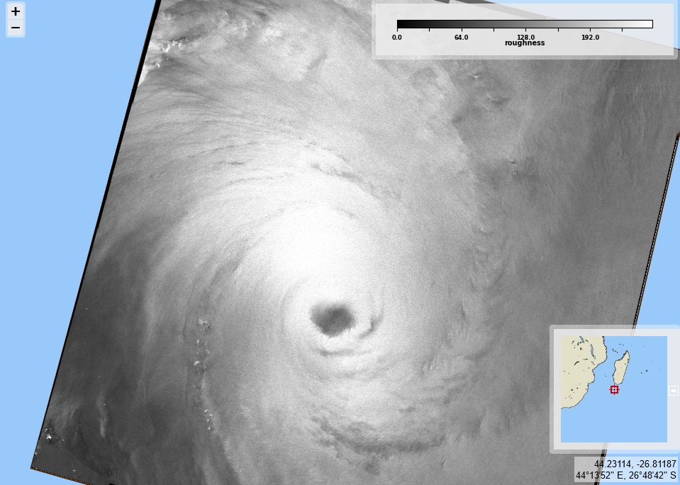 CYMS Cyclone Monitoring Service by Sentinel-1 (@cyms_s1) on Twitter photo Tropical cyclone #Dikeledi South of Madagascar on 2025/01/16, 02:29 UTC, for #2025SHOC from <a href="/CopernicusEU/">Copernicus EU</a> #Sentinel1 A. Max sustained wind velocities (left) just above 50 m/s, derived from SAR sea surface roughness (right). Tropical cyclone #Dikeledi South of Madagascar on 2025/01/16, 02:29 UTC, for #2025SHOC from <a href="/CopernicusEU/">Copernicus EU</a> #Sentinel1 A. Max sustained wind velocities (left) just above 50 m/s, derived from SAR sea surface roughness (right).