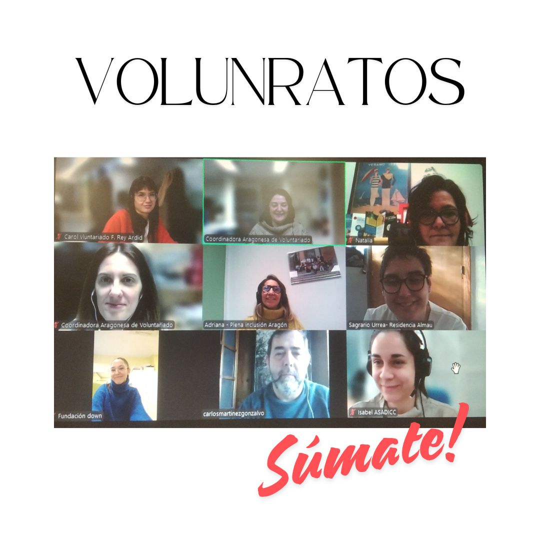 🔝Vuelven los VolunRatos, nuestras reuniones para compartir, evaluar, contar, escuchar y trabajar en red🔝
Si eres una entidad de la Coordinadora y te apetece, únete los primeros martes del mes ¡Pregúntanos!

#aragonvoluntario #responsablesdevoluntariado #economiasocialaragon