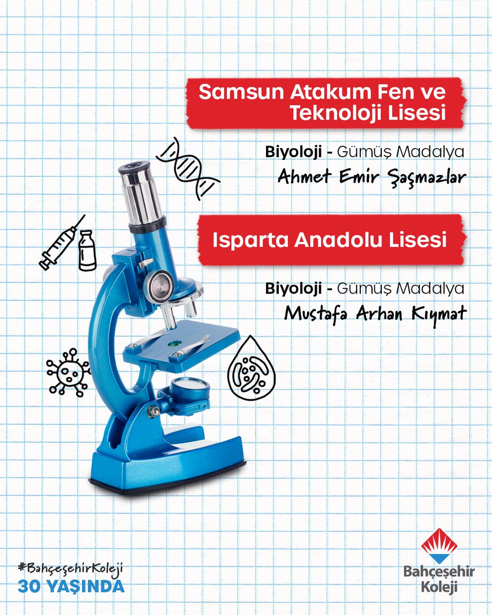 🤩 Bahçeşehir Koleji ile Bilimde Geleceğe Adım Atmak için #SıraSende
👨‍🔬👩‍🔬TÜBİTAK Bilim Olimpiyatları’ndaki başarılarıyla öğrencilerimiz Milli Takım hayallerine bir adım daha yaklaşırken, geleceğin bilim insanları olma yolunda ilerliyor!
Sevgili öğrencilerimizi ve danışman