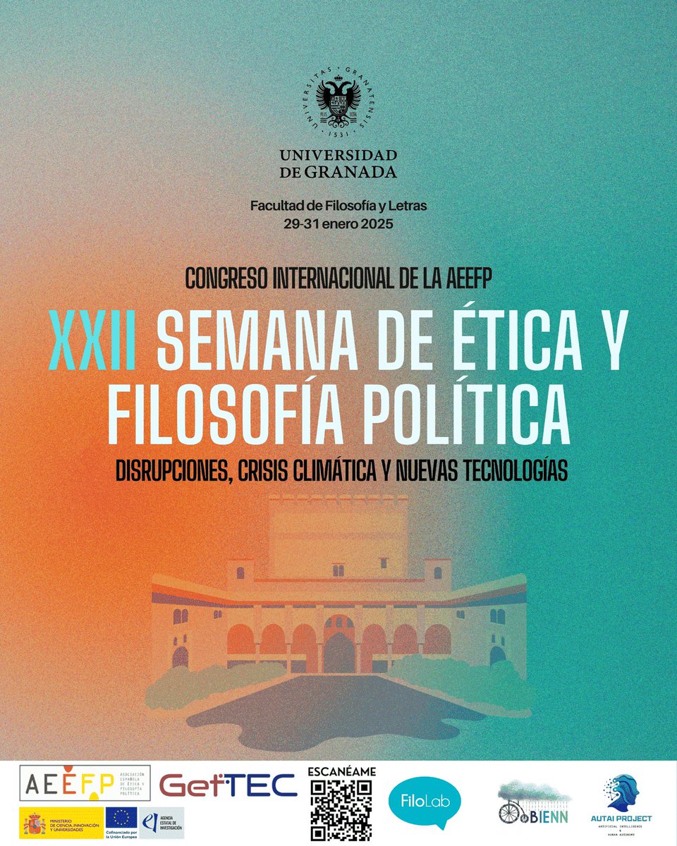Pablo Neira Castro (@pablo_ncastro) on Twitter photo Ya está publicado el cartel de la XXII Semana de Ética y Filosofía Política que estamos organizando en <a href="/FyL_UGR/">Filosofía y Letras</a> junto a la <a href="/AEEFP1/">Asociación española de Ética y Filosofía política</a>, en colaboración con <a href="/FiloLab_UGR/">FiloLab | UGR</a>, el Grupo de Investigación en Ética Tecnológica y el proyecto de investigación AutAI Ya está publicado el cartel de la XXII Semana de Ética y Filosofía Política que estamos organizando en <a href="/FyL_UGR/">Filosofía y Letras</a> junto a la <a href="/AEEFP1/">Asociación española de Ética y Filosofía política</a>, en colaboración con <a href="/FiloLab_UGR/">FiloLab | UGR</a>, el Grupo de Investigación en Ética Tecnológica y el proyecto de investigación AutAI