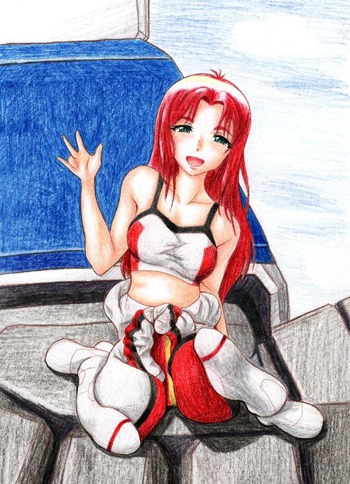 #過去絵 
待って待って、クリスの設定盛られたって?
テム・レイの助手でガンダムの教育型コンピュータの担当?
それでパイロット?

天才か? ←天才だ 