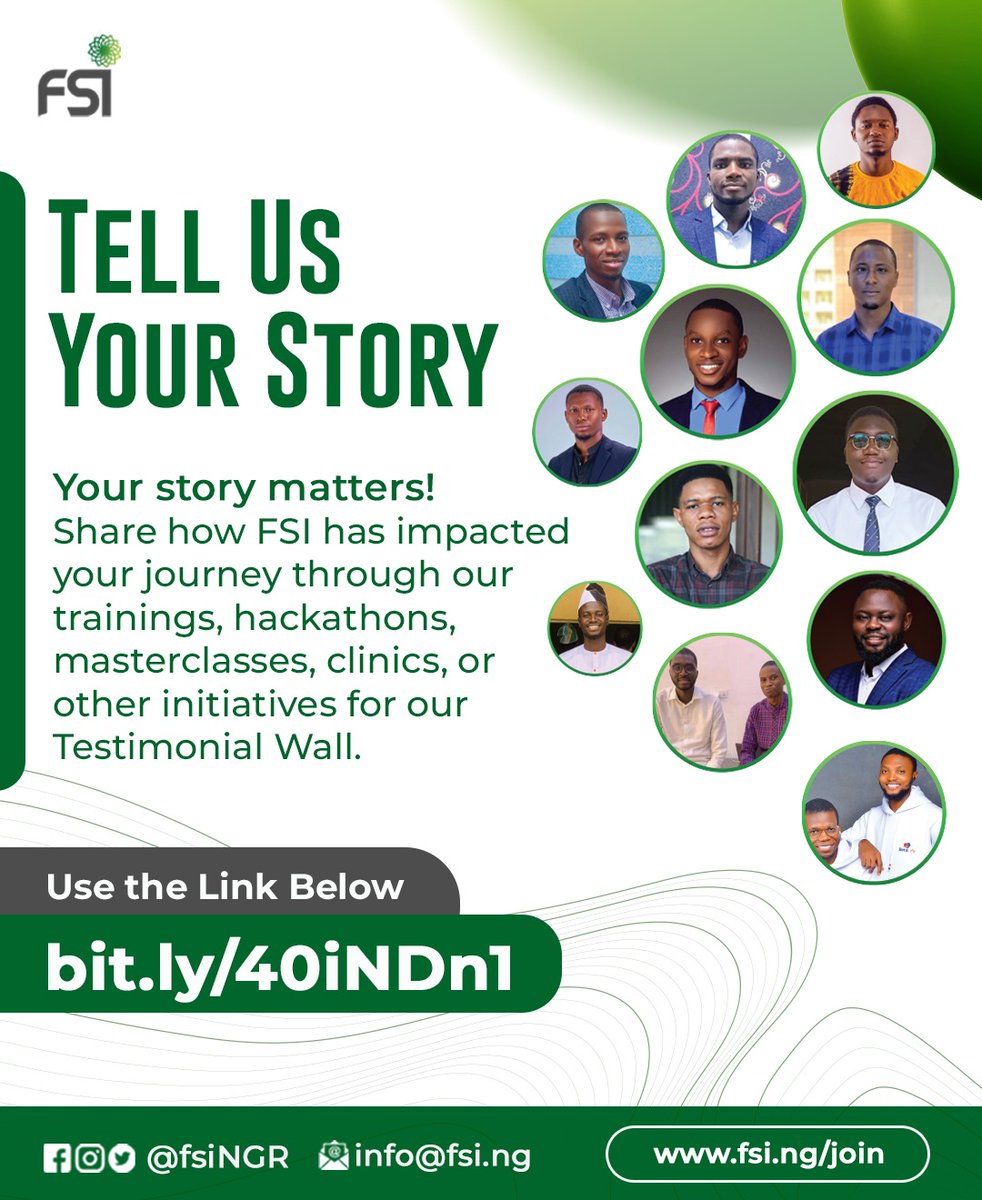 fsingr's tweet photo. Your story matters, and we’d love to hear it! We’re creating an FSI Testimonial Wall to highlight how FSI has impacted your journey
Use the link below 
https://t.co/uhH41733wj https://t.co/grupHCarNX