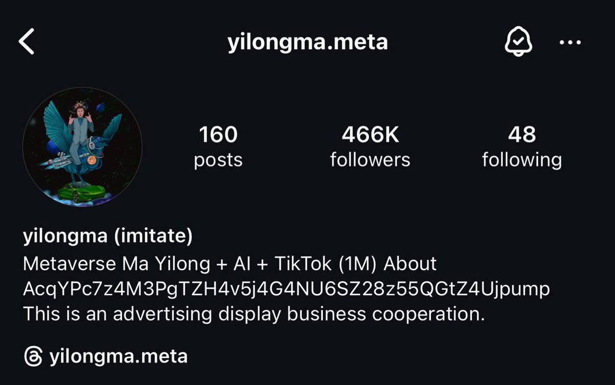 YiLongMaOn_Sol's tweet photo. Yi Long Ma interaction's so far $YILONG

> Ca linked in Instagram &amp; TikTok bio

https://t.co/wEC1NHrVmK

https://t.co/NFmgQQf5Us

> Instagram shill

https://t.co/2GMGTht9WP

> Interacting in the tg https://t.co/axjUXr8Ncn