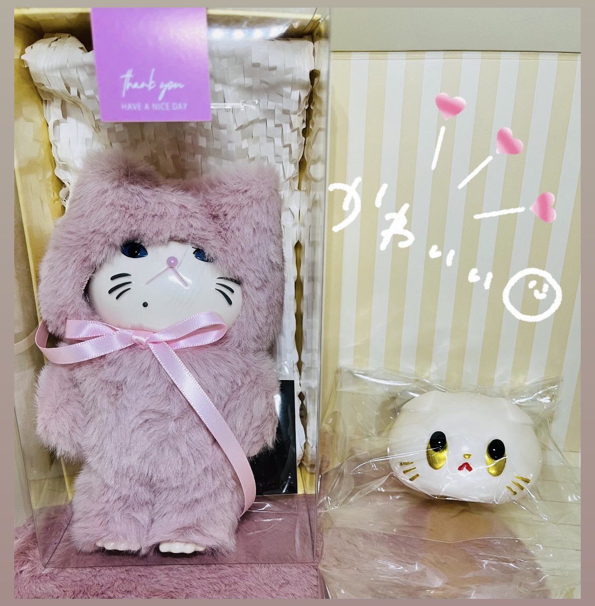 TIROLchihuahua's tweet photo. 仕事から帰宅したらとっても可愛いコが到着��ていました💓週末にゆっくり開封しよう(*´-`)♪
#フルネノネコ #Flune #ソフビ #猫好き https://t.co/jlmPeThH2A