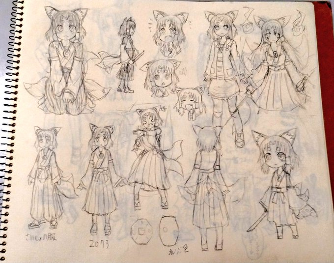 2017年頃のオリジナルのキャラクターデザインラフのイラストや戦車の模写等。
なんかこの頃の方が生き生きと絵を描いてないか俺。 