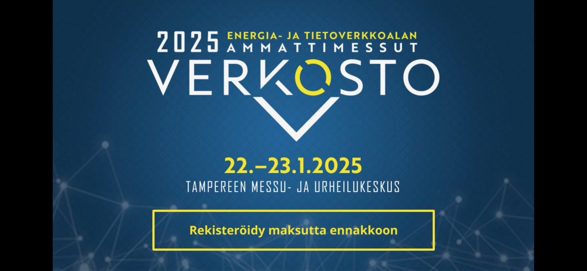 tmi_MMTO's tweet image. Verkosto-messut 22.–23.1.2025 The Verkosto trade fair
youtu.be/Qg5WI9jIK_Y

Tervetuloa 🫶🏼🇫🇮🫶🏼 Welcome
#rekabynexans #lowcarbon #halogenfree