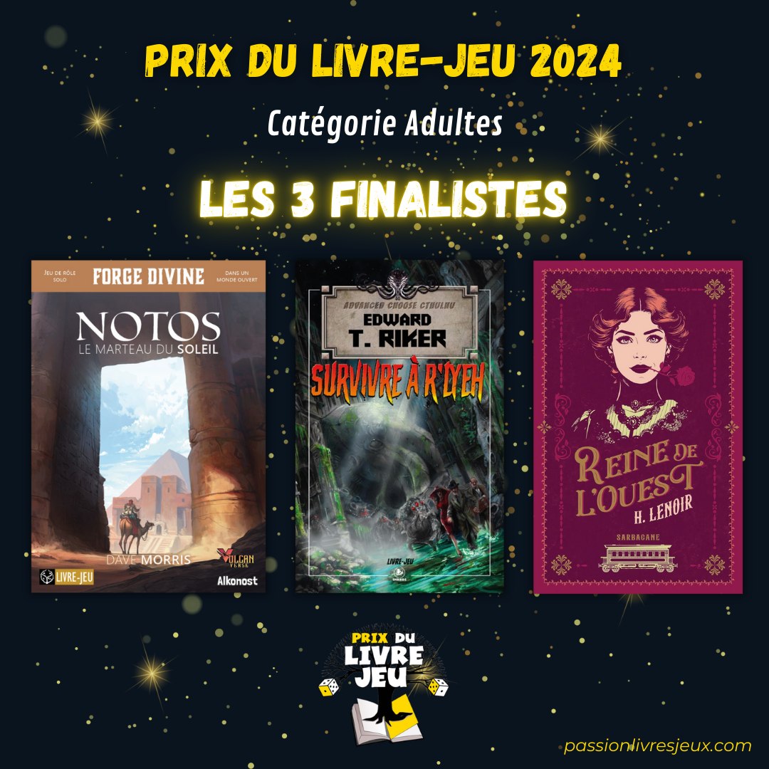 Advanced Choose Cthulhu 1 dans les 3 finalistes du prix du livre jeu 2024 catégorie adulte !
passionlivresjeux.com/prix-livre-jeu…