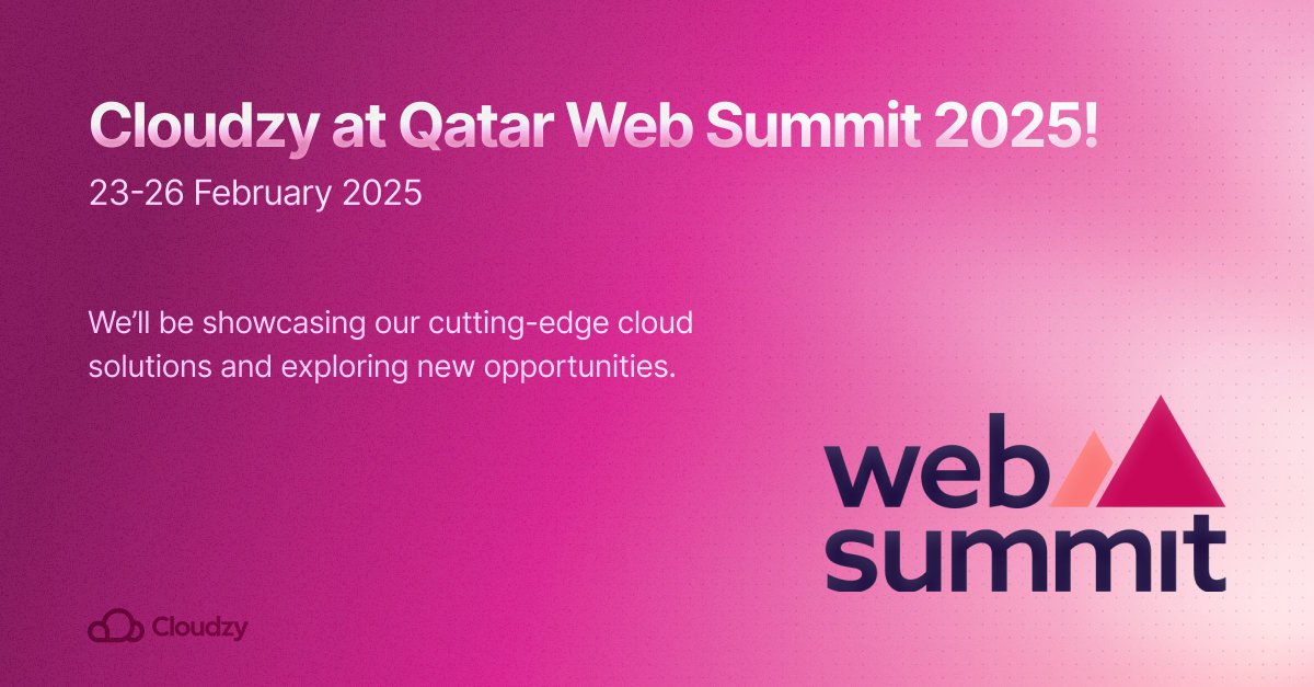 cloudzyvps's tweet image. Cloudzy is Heading to @websummitqatar  2025! 
We’re thrilled to be part of one of the biggest startup and business gatherings in the world, happening next month! We’ll be showcasing our cutting-edge cloud solutions and exploring new opportunities. 
#QatarWebSummit #CloudVPS