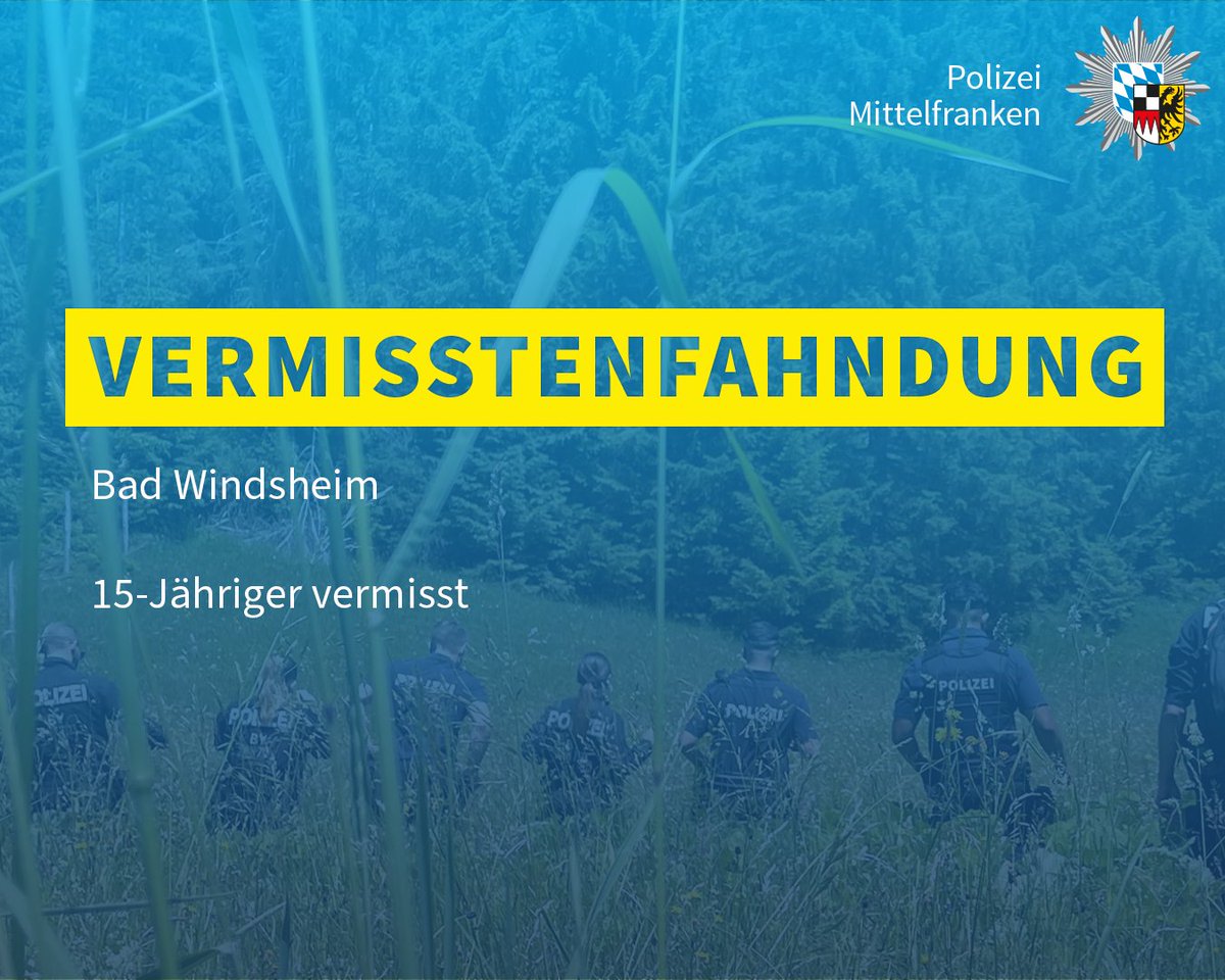 PolizeiMFR's tweet photo. Seit Dienstagabend (14.01.2025) wird ein 15-Jähriger aus #BadWindsheim (Lkrs. Neustadt a. d. Aisch - Bad Windsheim) vermisst. Die Polizei bittet um Hinweise aus der Bevölkerung.
Mehr Infos und ein Foto des Vermissten:
https://t.co/04wcWtCPIH https://t.co/D01Hg6vil6