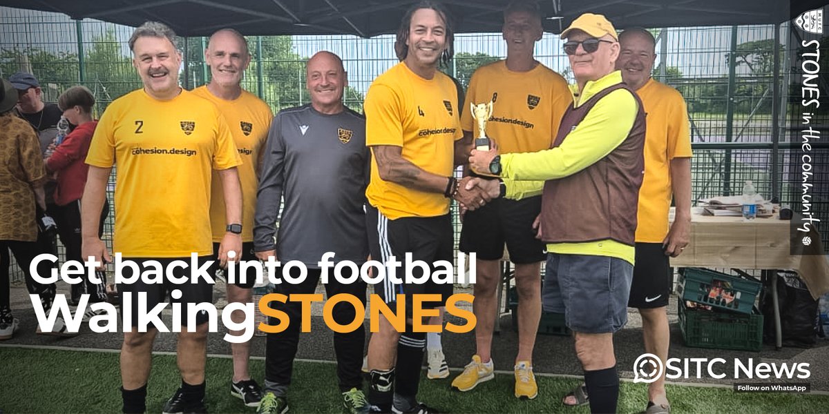 STONES in the community (@stonestrust) on Twitter photo You may have thought your playing days were over - but you're never too old. We are looking for additional players for our 50s league team. Contact via Stonesinthecommunity WalkingSTONES page on our website. <a href="/maidstoneunited/">Maidstone United</a> <a href="/KentFA/">Kent FA âš˝</a> #walkingfootball #stonesinthecommunity You may have thought your playing days were over - but you're never too old. We are looking for additional players for our 50s league team. Contact via Stonesinthecommunity WalkingSTONES page on our website. <a href="/maidstoneunited/">Maidstone United</a> <a href="/KentFA/">Kent FA âš˝</a> #walkingfootball #stonesinthecommunity