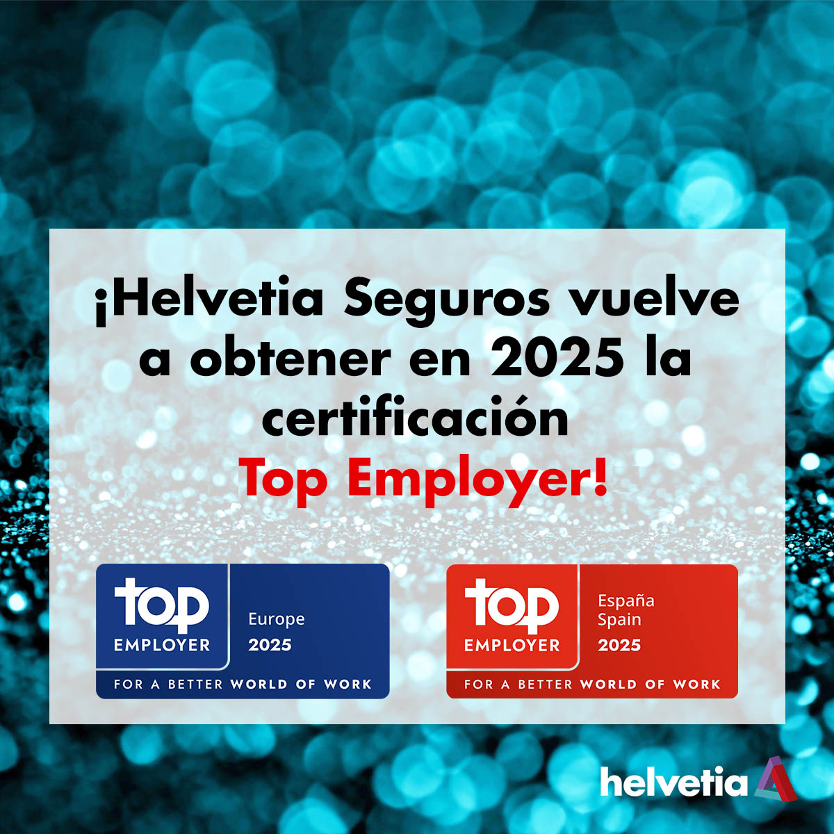 Helvetia Seguros España (@helvetia_es) on Twitter photo Helvetia Seguros ha obtenido la certificación "Top Employer" por tercer año consecutivo 👏 👏
La consultora <a href="/TopEmployers_Sp/">Top Employers España</a> nos ha otorgado este reconocimiento, tras superar la encuesta HR Best Practices Survey que evalúa la política de gestión de RRHH de las empresas. Helvetia Seguros ha obtenido la certificación "Top Employer" por tercer año consecutivo 👏 👏
La consultora <a href="/TopEmployers_Sp/">Top Employers España</a> nos ha otorgado este reconocimiento, tras superar la encuesta HR Best Practices Survey que evalúa la política de gestión de RRHH de las empresas.