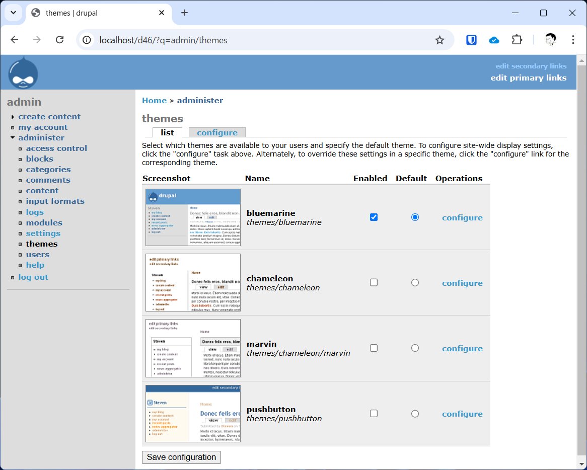 bkenro's tweet image. 昨日の #DrupalCMS リリースを受けて、ふと昔の #Drupal が見たくなって 4.6 を動かしてみました。bluemarine テーマの素気なさが今でも好き。笑

そんな昔話も週末のオンラインパーティで。
drupalsapporo.connpass.com/event/342640/
お気軽にご参加ください。
#drupalsapporo