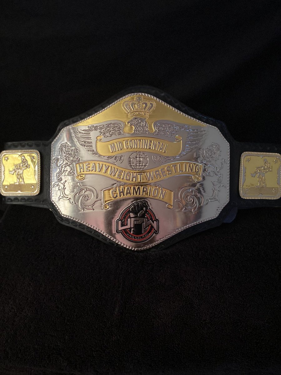 UPWPro's tweet image. In case ya missed it on Facebook or Instagram. Here you go! The official championship belts of United Pro Wrestling! #UPWPro