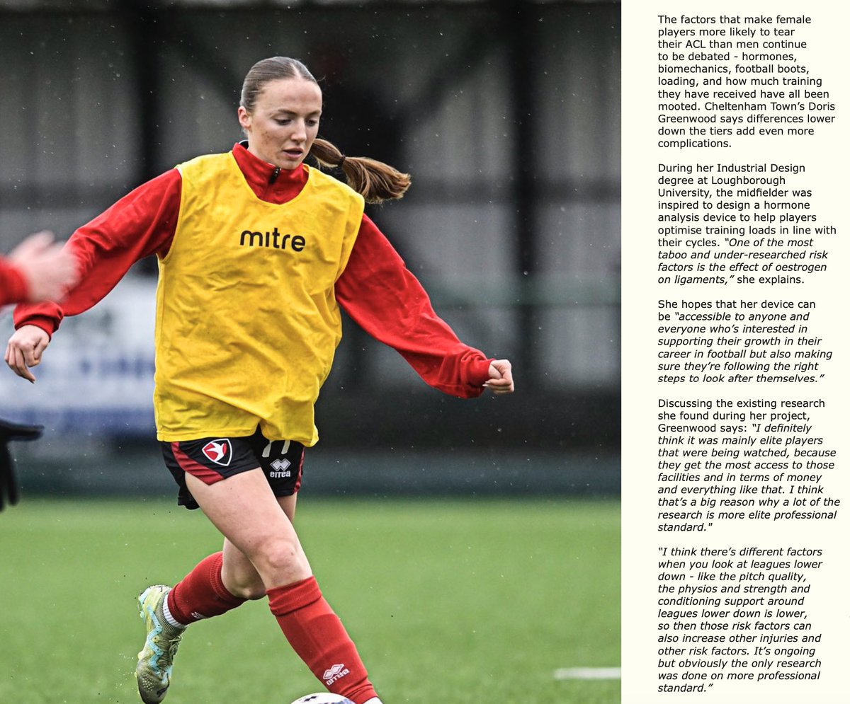 Making headlines 📰

Doris Greenwood and her work on ACL research have been featured in two magazines.

She was also in last season's Behind The Ball series, watch her episode on YouTube.

#BehindTheBall | <a href="/CTWomenFC/">Cheltenham Town Women FC</a> | @womensfootiemag | <a href="/lareinamagazine/">la reina</a>