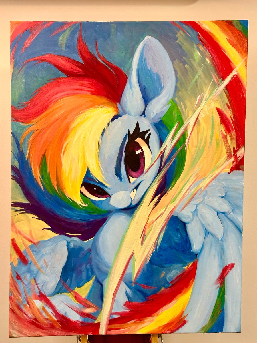 🎠🌈⚡️
Lightningbow
Oil painting  60x80cm
#MLP #mlpart #mylittlepony #RainbowDash