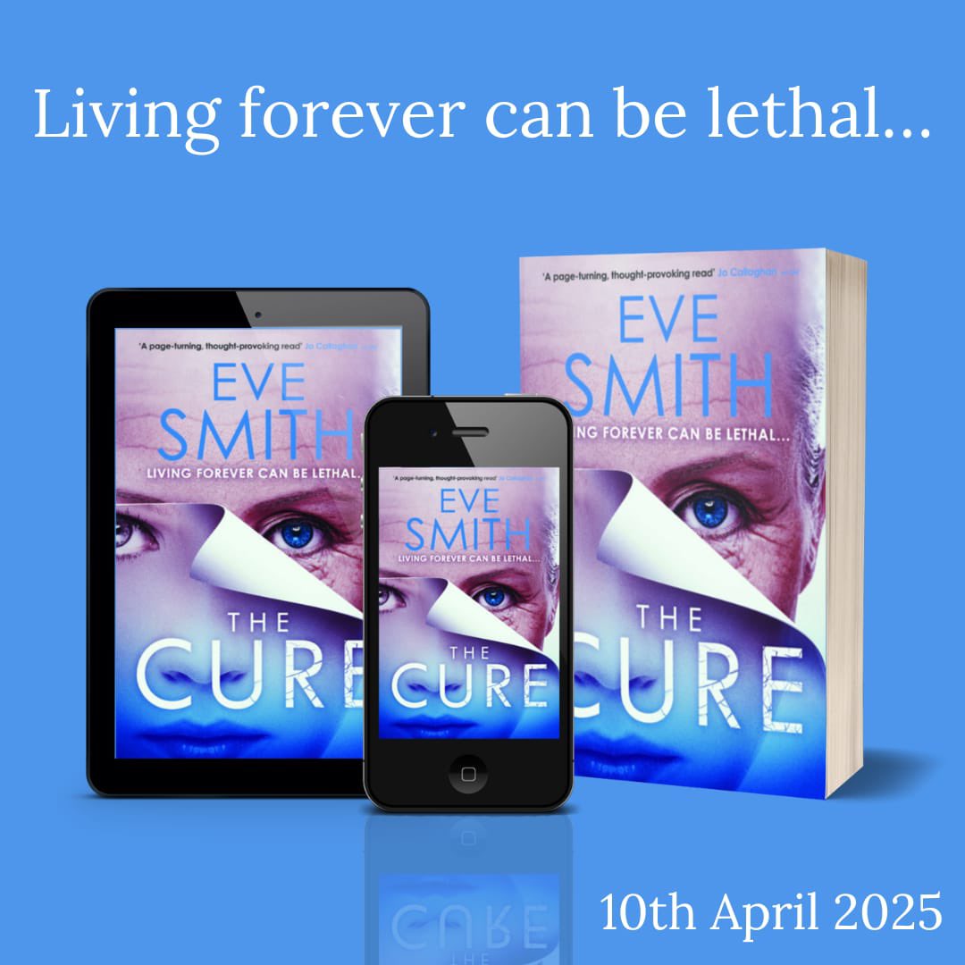 The cover for <a href="/evecsmith/">Eve Smith</a>’s THE CURE has been revealed!! Publishing 10/04/25.

A chilling, prescient, high-stakes speculative thriller from the bestselling author of ONE. Living forever can be lethal… 💉