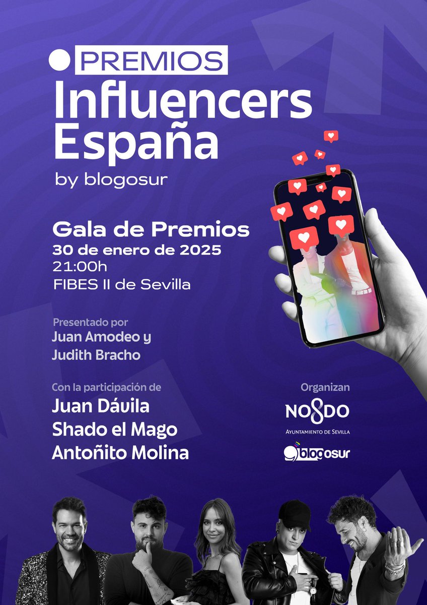 Premios Influencers España (@premiosinfluesp) on Twitter photo ð ðððððððð ðð ððððððððððð
Ven a los ð ðð«ððŠð¢ðšð¬ ðð§ðð¥ð®ðð§ððð«ð¬ ðð¬ð©ðð§Ìð.
Recoge tus invitaciones en <a href="/Blogosur/">Grupo Blogosur</a>.
ð Amador de los RÃos, 10. Sevilla
ð Lunes a Jueves (10:00 a 18:00) y Viernes (10:00 a 14:00).
Dudas: comunica@blogosur.com ð ðððððððð ðð ððððððððððð
Ven a los ð ðð«ððŠð¢ðšð¬ ðð§ðð¥ð®ðð§ððð«ð¬ ðð¬ð©ðð§Ìð.
Recoge tus invitaciones en <a href="/Blogosur/">Grupo Blogosur</a>.
ð Amador de los RÃos, 10. Sevilla
ð Lunes a Jueves (10:00 a 18:00) y Viernes (10:00 a 14:00).
Dudas: comunica@blogosur.com
