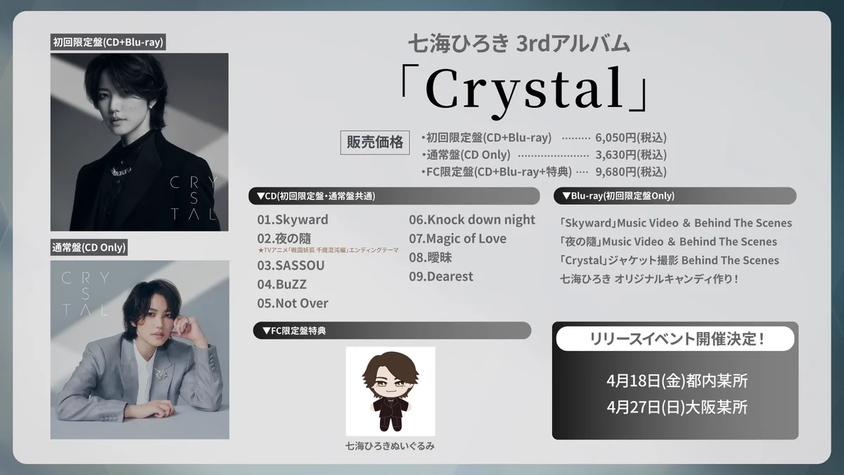 七海ひろき　アルバム　CRYSTAL ぬいぐるみ 七海ひろきSTAFF(ANDSTIR) on X: 