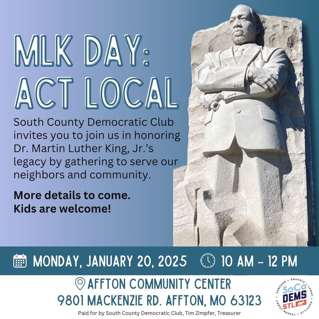 ConcordDemSTL's tweet photo. Have you made plans to join us? #MLKDay #DayOfService https://t.co/qqSI1G0DST