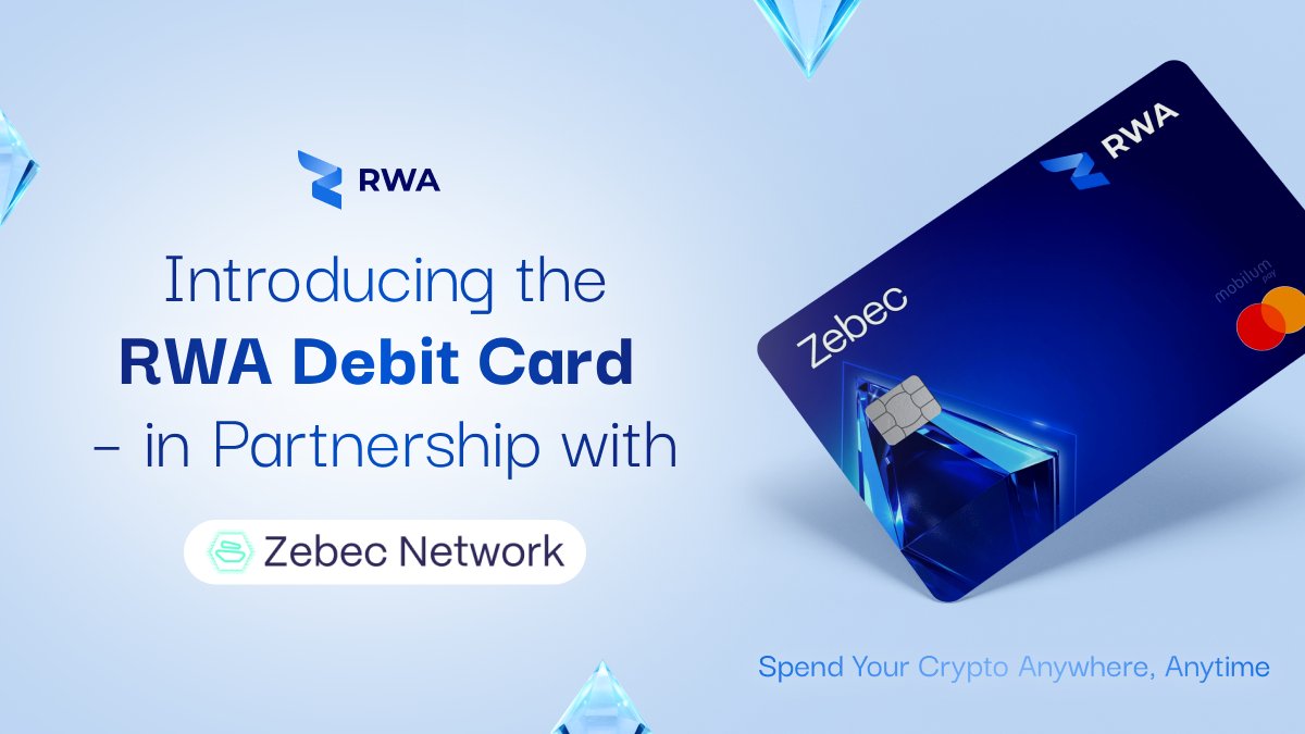 RWA_Inc_'s tweet photo. The RWA x Zebec Black Card is coming soon!

We’re thrilled to announce that the custom RWA Debit card, in partnership with @Zebec_HQ will be launching in the next few weeks!

💳 Key Features:
💎Global Acceptance: Spend crypto anywhere major cards are accepted
💎Real-Time Conversion: Instant on-chain to off-chain asset conversion
💎Multi-Currency Support: Pay in crypto or fiat effortlessly
💎Low Fees & High Security

Plus, $RWA is now live on the Zebec Silver Card, giving you the ability to load and spend $RWA anywhere Mastercard is accepted.

Stay tuned for more updates about the RWA debit card, we have @flooz_xyz working on something special for our TG community, we will share more soon.

And don’t forget to grab your Silver Card today 👇
🔗 https://t.co/oefAtsKpSl