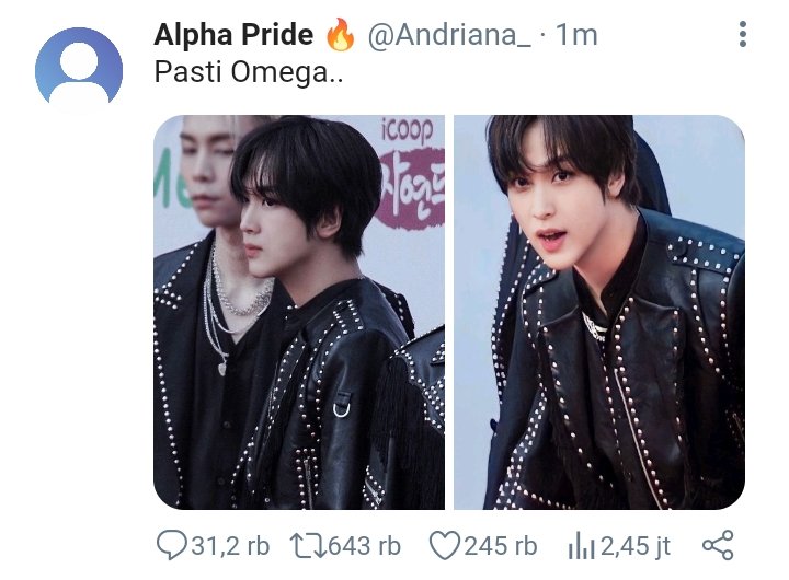 MJNoonaRJHC23's tweet photo. Tebak-tebak malapetaka — 

Alternative universe 
One tweet 

- Lee Donghyuck (idol) &amp; Andriana (Hatters berkedok Fansite)-

Cw // bxb, Fiction, Don't bring to Real Life

#Dongren #Omegavers #AU #RandomAU https://t.co/qqYiv3bpRs