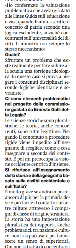 scandura's tweet photo. Come era prevedibile, l'Istruzione Retequattrista sarà un intimo concentrato di suprematismo.

(📷 Giovanni Carosotti intervistato oggi da Luciana Cimino sul Manifesto) https://t.co/96YrLMwMbl