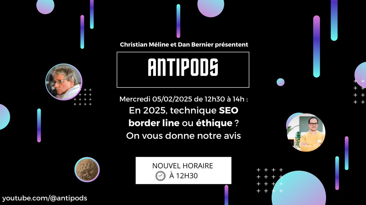 Dan Bernier (@danydan_fr) on Twitter photo Alors Team margoulin 🏴☠️ou team Bisounours 😚 ?
L’avis de <a href="/ChristianMeline/">Christian Méline (Ph Neutre)</a> et moi dans le prochain épisode du podcast ANTIPODS linkedin.com/posts/dan-bern…
05/02/2025 de midi30 à 14h Alors Team margoulin 🏴☠️ou team Bisounours 😚 ?
L’avis de <a href="/ChristianMeline/">Christian Méline (Ph Neutre)</a> et moi dans le prochain épisode du podcast ANTIPODS linkedin.com/posts/dan-bern…
05/02/2025 de midi30 à 14h