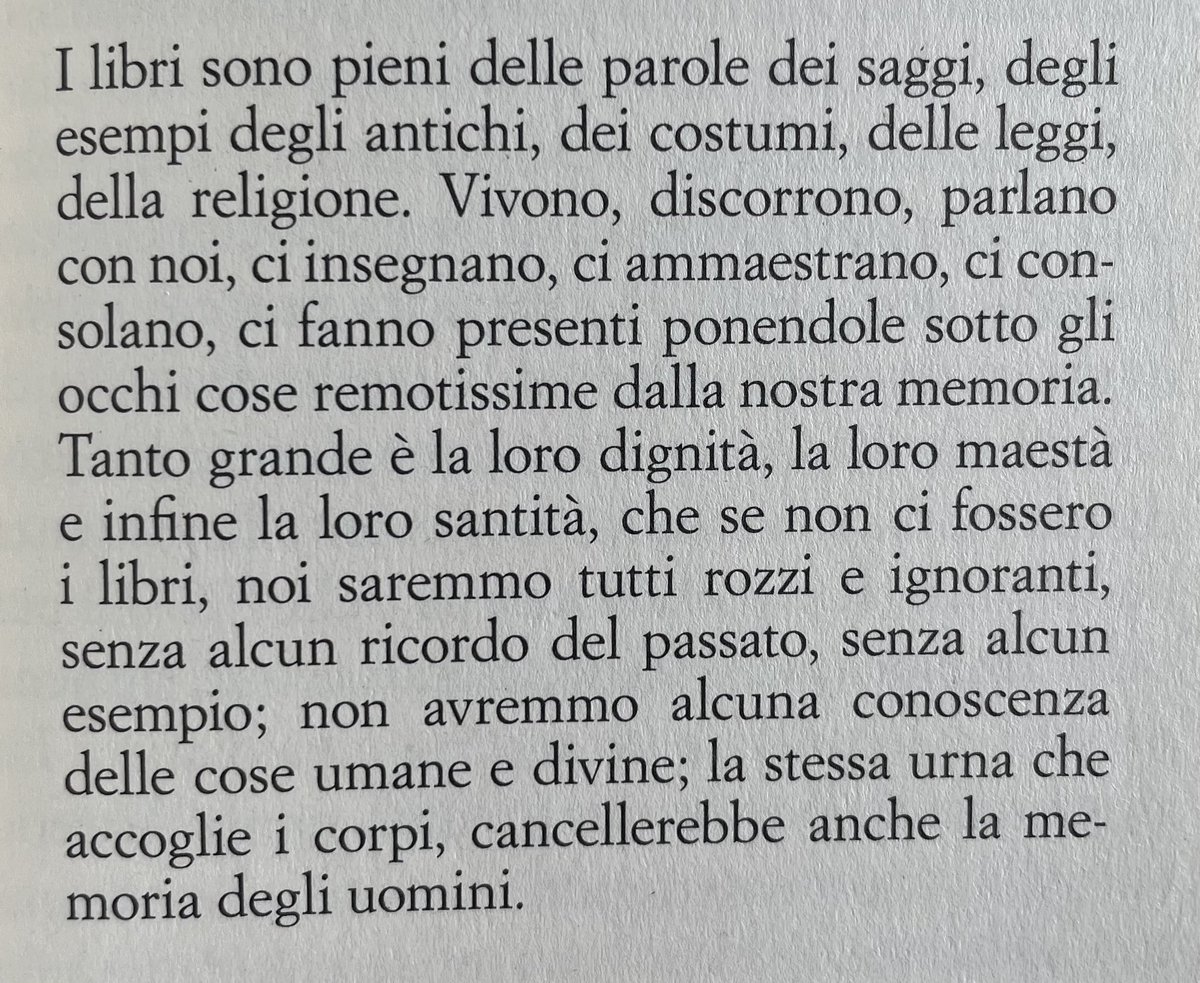 ClaudioCenta1's tweet photo. Elogio dei libri e della conoscenza dei classici vergato dal greco Giovanni Bessarione (1403-1472), greco. Il passo si trova nella lettera inviata il 31 maggio 1468 al doge di Venezia per far dono della sua biblioteca alla Serenissima. https://t.co/2tG5ld6cRN