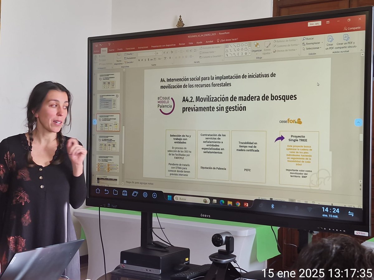 SingleTree_eu's tweet photo. Yesterday, our partners at @FCesefor, with Ana Martín Miguel, presented @SingleTree_eu at the Annual @BMPalencia meeting 🌳🇪🇸.
We’re exploring synergies 🤝with #BosqueModeloPalencia to promote sustainable forest resource use 🌲.
Stay tuned! #EUForest https://t.co/b6REEnYYAr